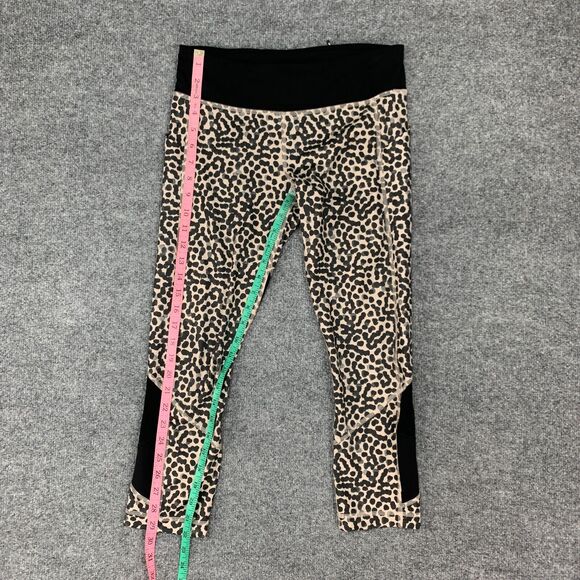 Lululemon Pace Rival Crop Leggings Womens 6 Animal Print Stretch Waist Active - Picture 8 of 15